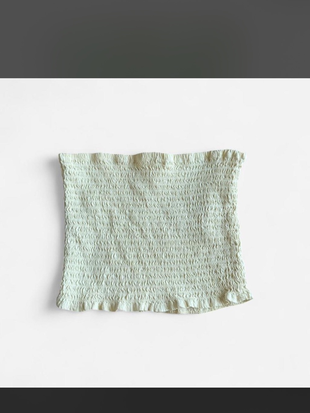 Smocked Tube Top in Cream